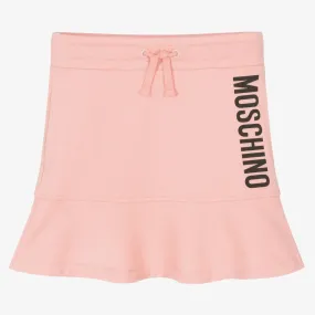 Girls Pink Cotton Jersey Skirt