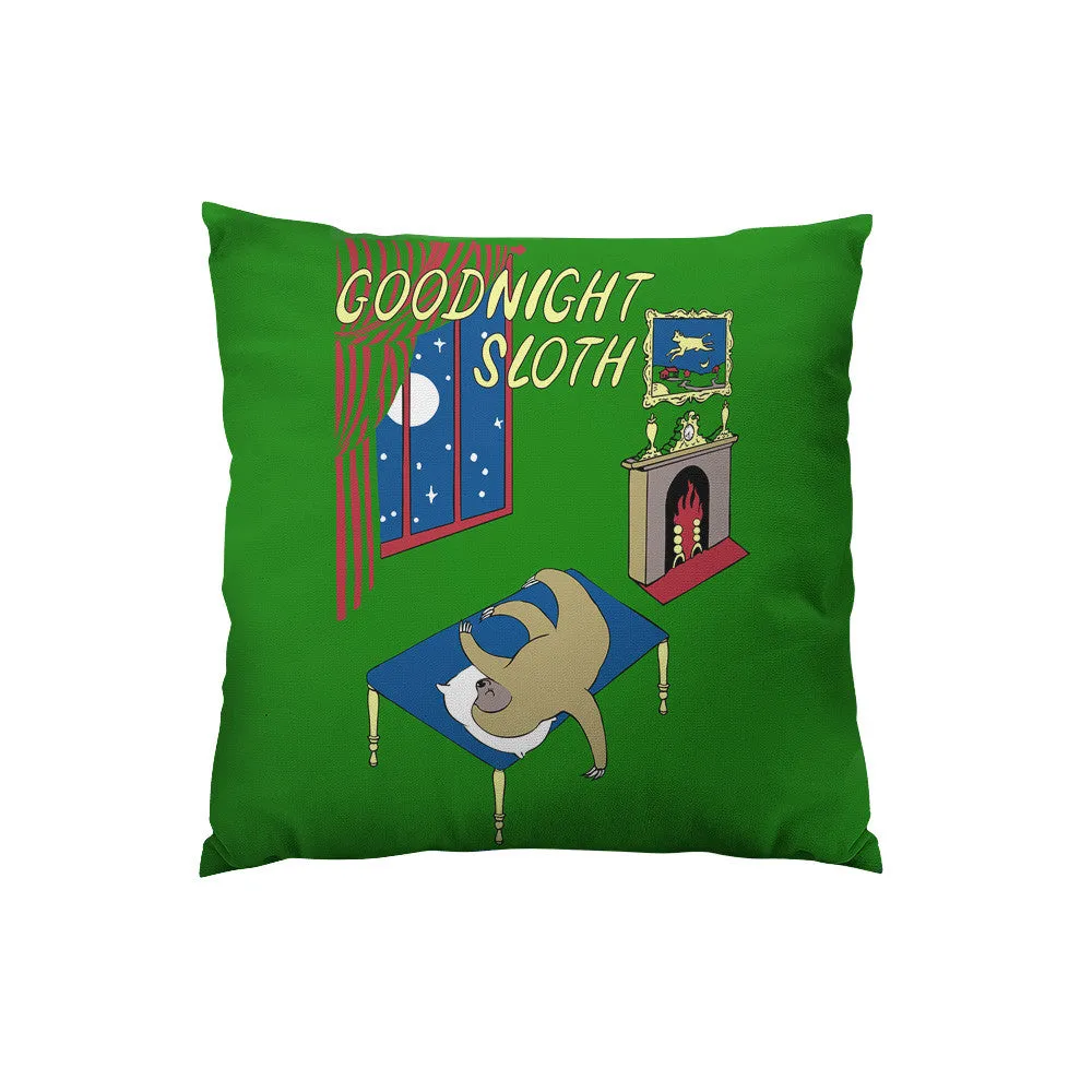 Goodnight Sloth Throw Pillow