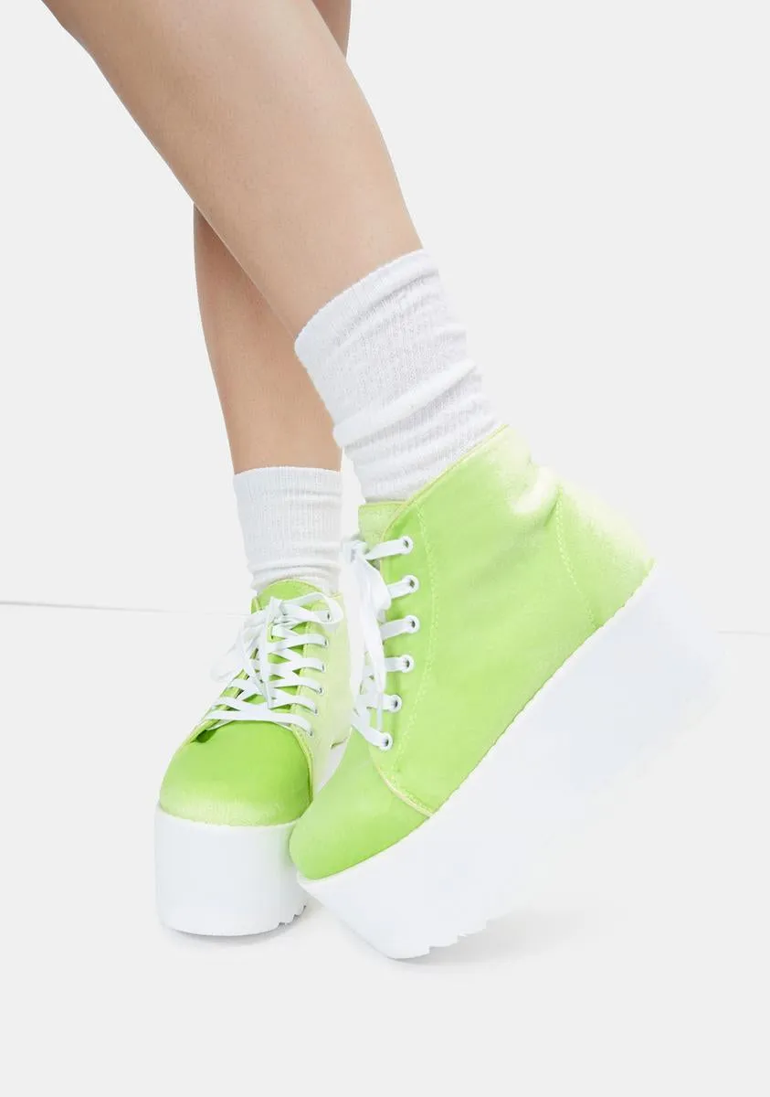 Green Barletta Platform Sneakers-