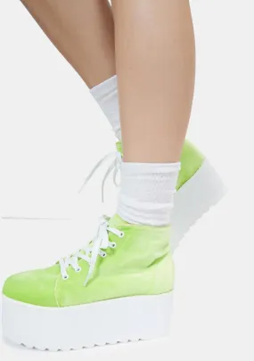 Green Barletta Platform Sneakers-