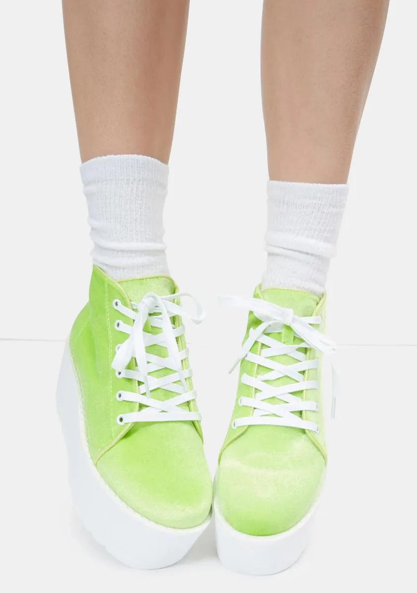 Green Barletta Platform Sneakers-