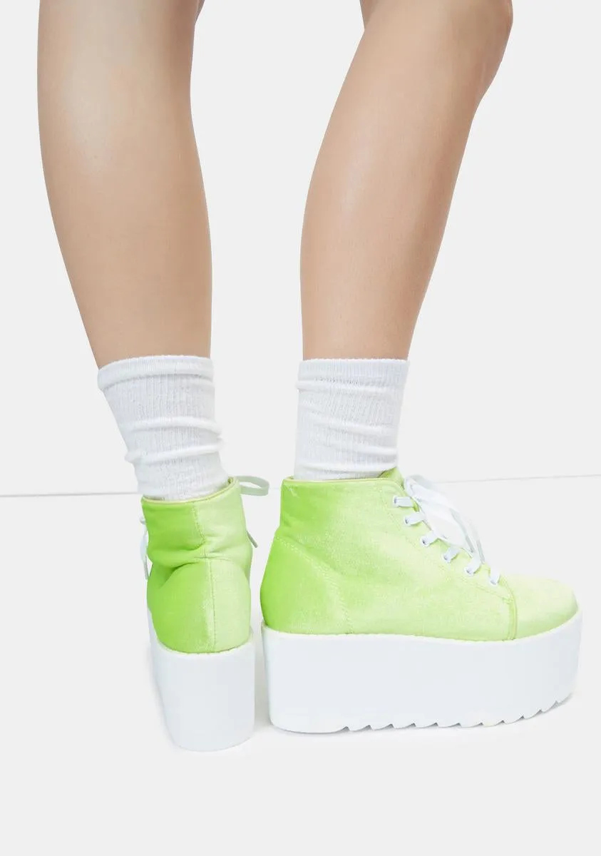 Green Barletta Platform Sneakers-