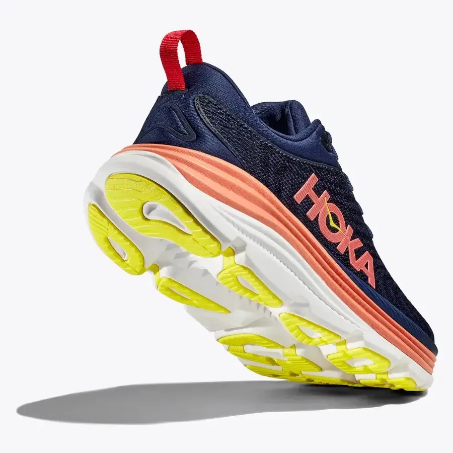 Hoka One One Gaviota 5 Running Shoe - Evening Sky / Coral