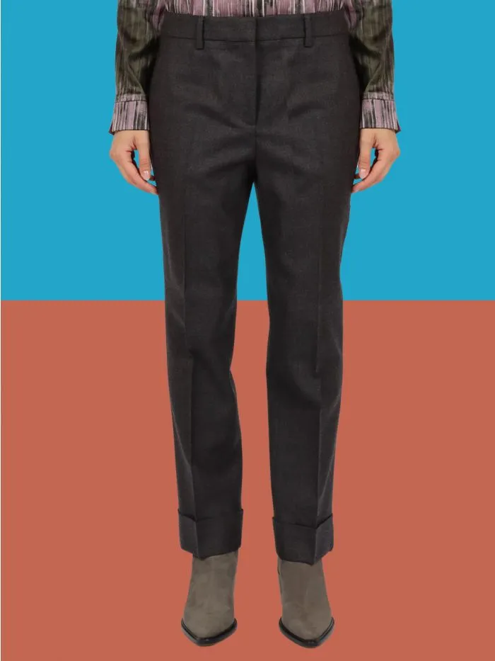 INCOTEX Regular fit wool trousers 