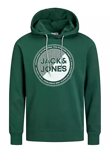 Jack & Jones Logo Print Hoodie | Grattan