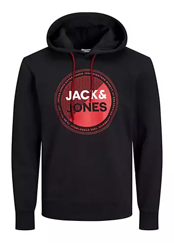 Jack & Jones Logo Print Hoodie | Grattan