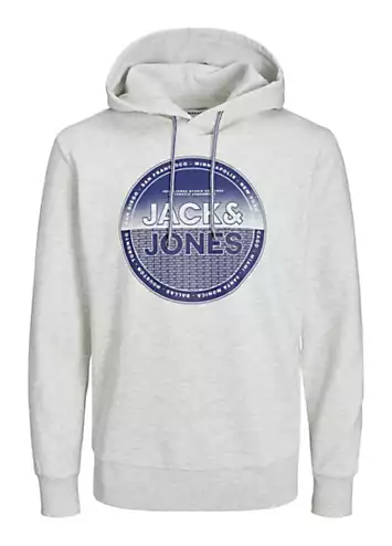 Jack & Jones Logo Print Hoodie | Grattan