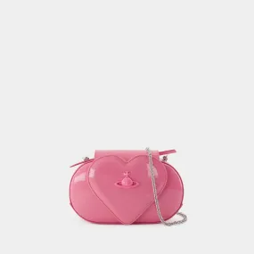 Jonny Heart Flap Crossbody - Vivienne Westwood - Leather - Pink