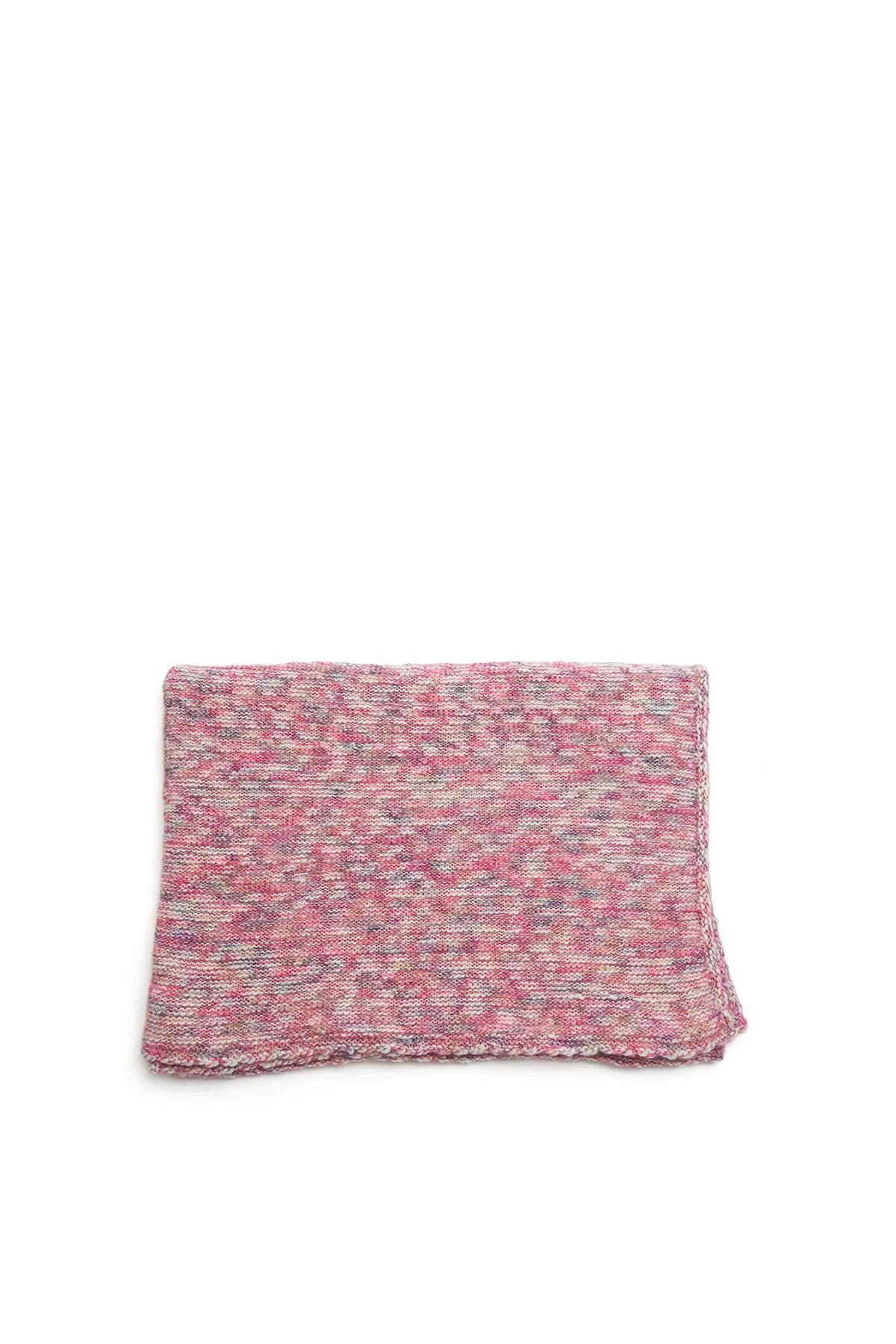 Kleve Space Dye Knit Blanket in Ivory Multi Wool