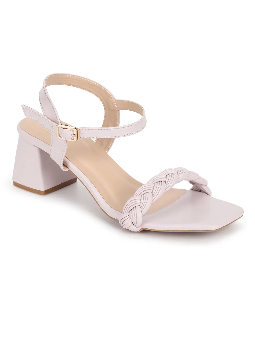 Lilac Purple PU Braided Block Sandals (TC-MSI-103-LILAC)