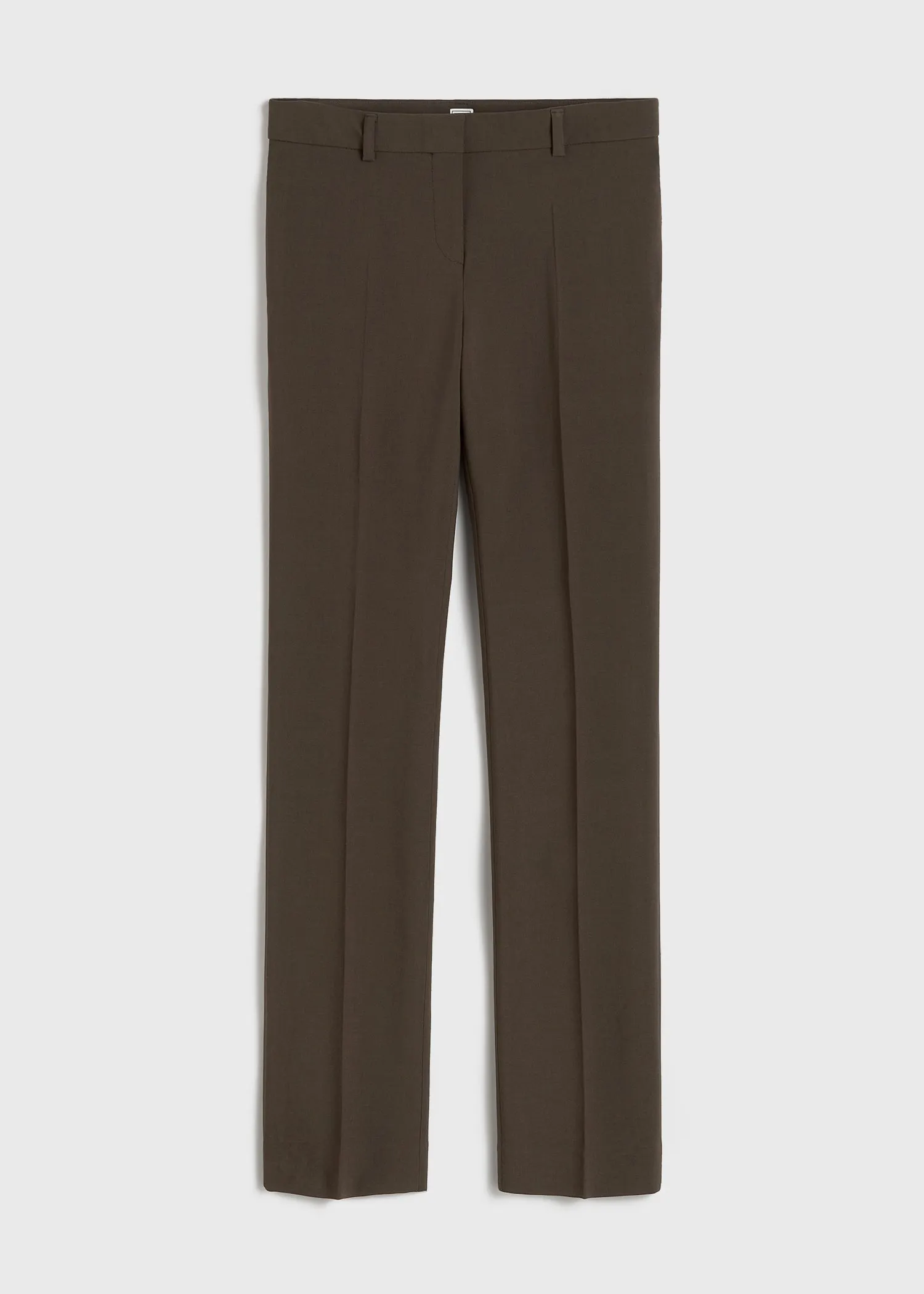 Low-waist slim trousers bark