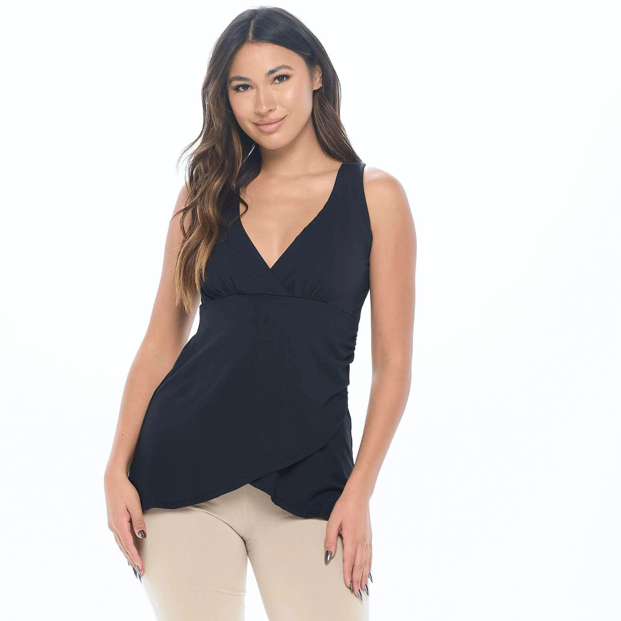 Lux Cotton V Neck Tank