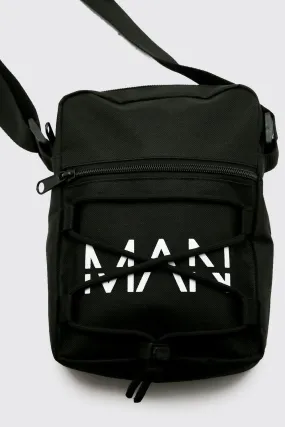 Man Branded Utility Lace Up Crossbody