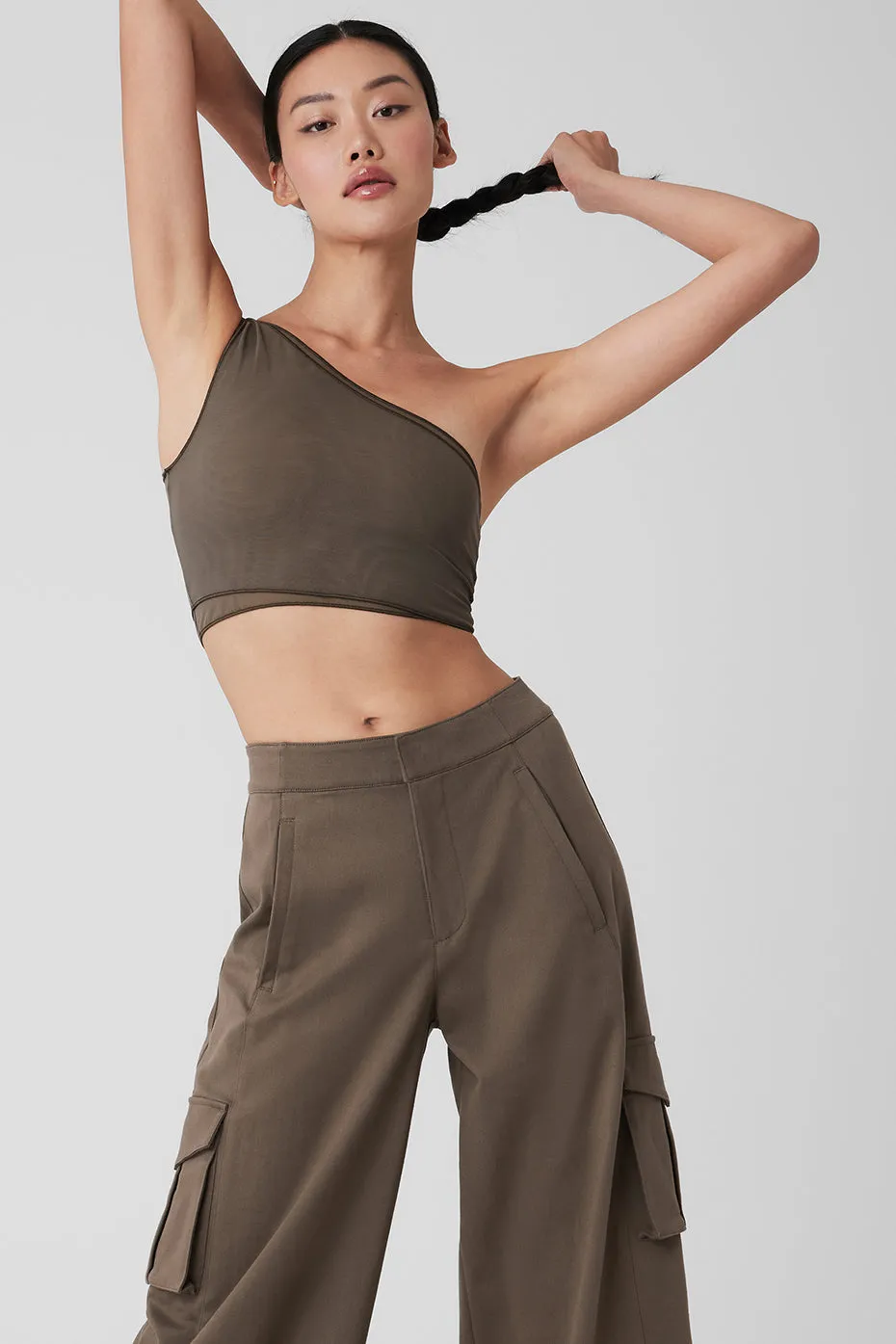 Mesh Sheer Illusion Tank - Olive Tree