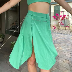 mint green petal skirt