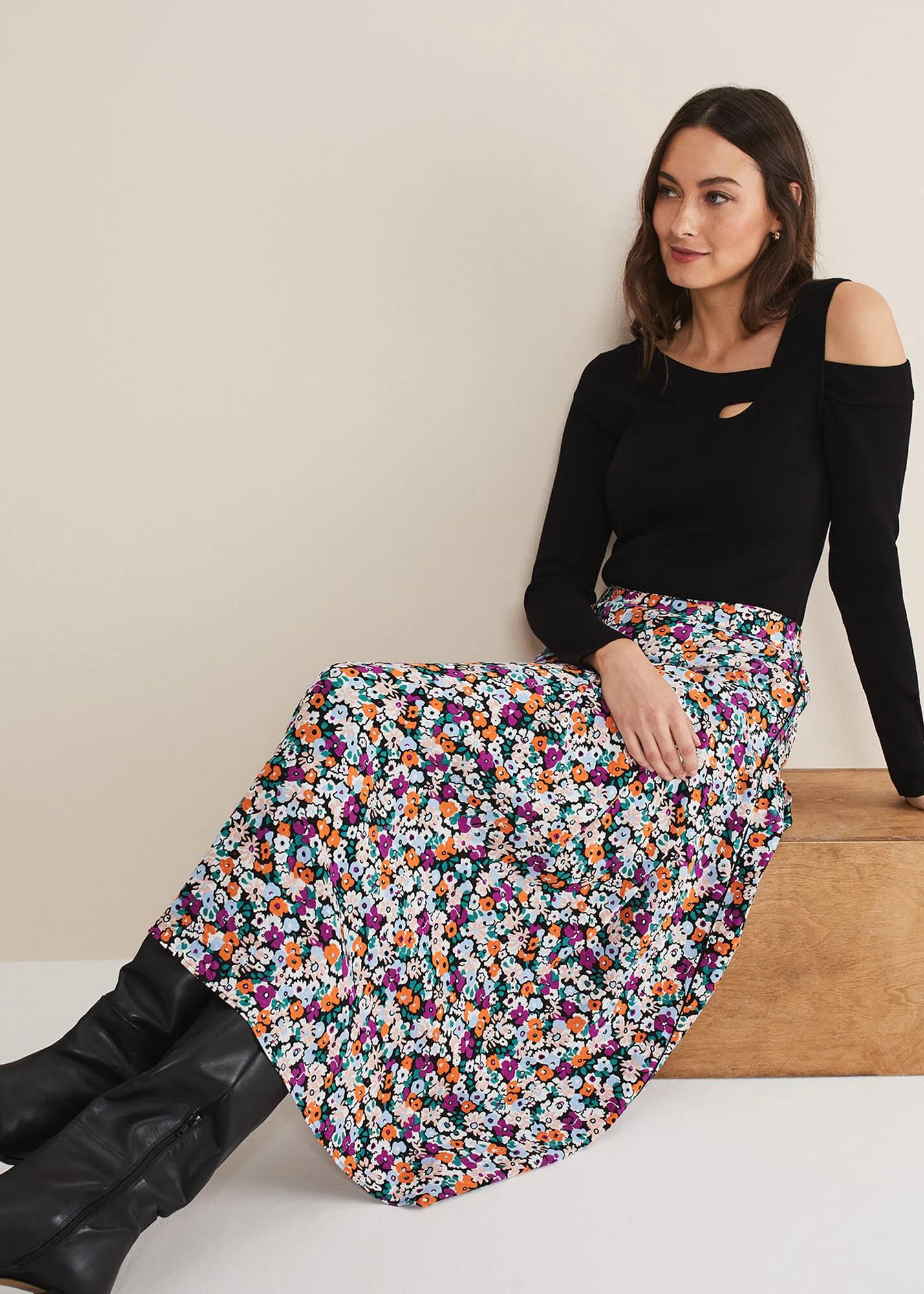 Mona Floral Tiered Skirt