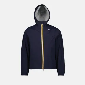 Navy Blue Nylon Stretch Windbreaker