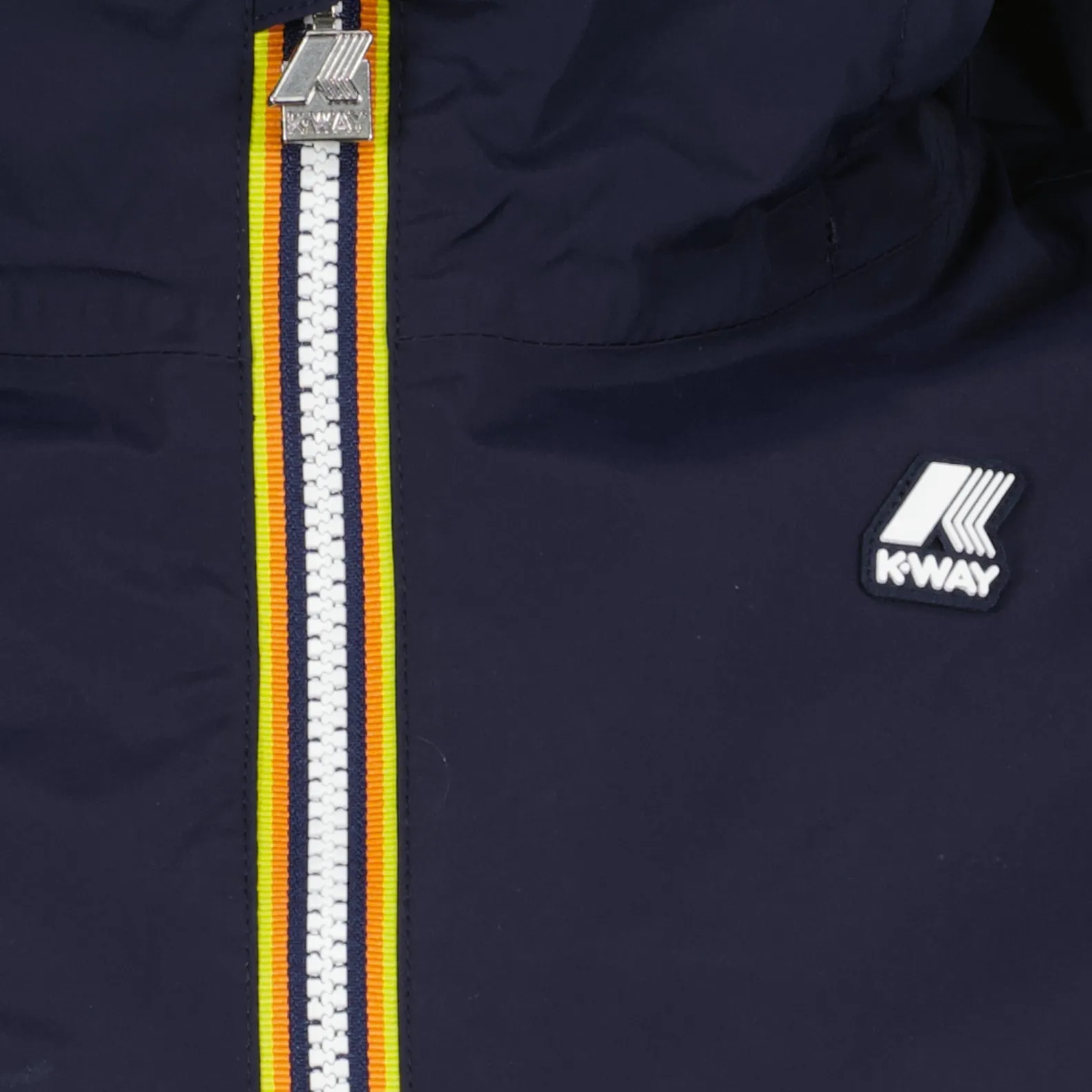 Navy Blue Nylon Stretch Windbreaker