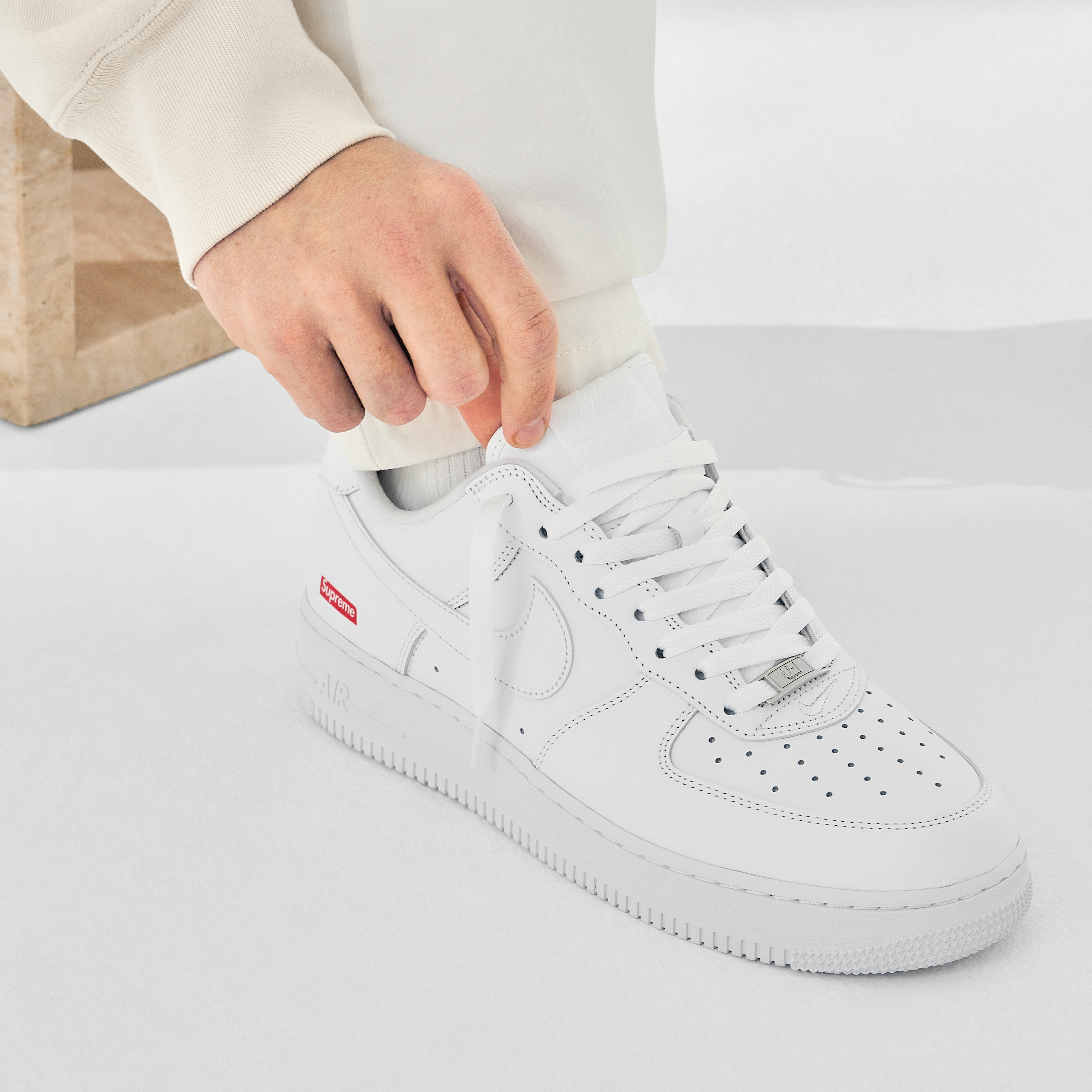 Nike Air Force 1 Low Supreme White | CU9225-100 | Laced