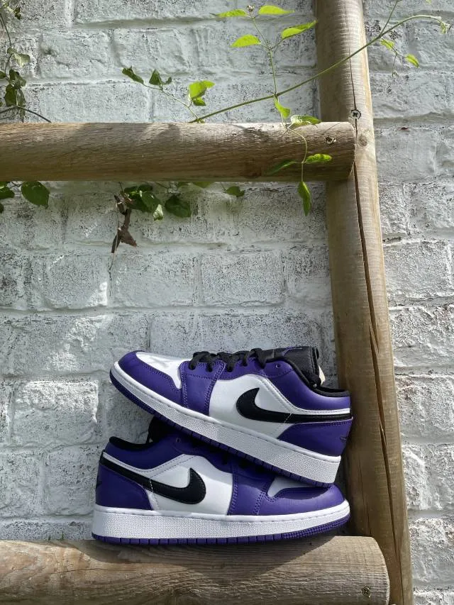 nike air jordan 1 low court purple gs