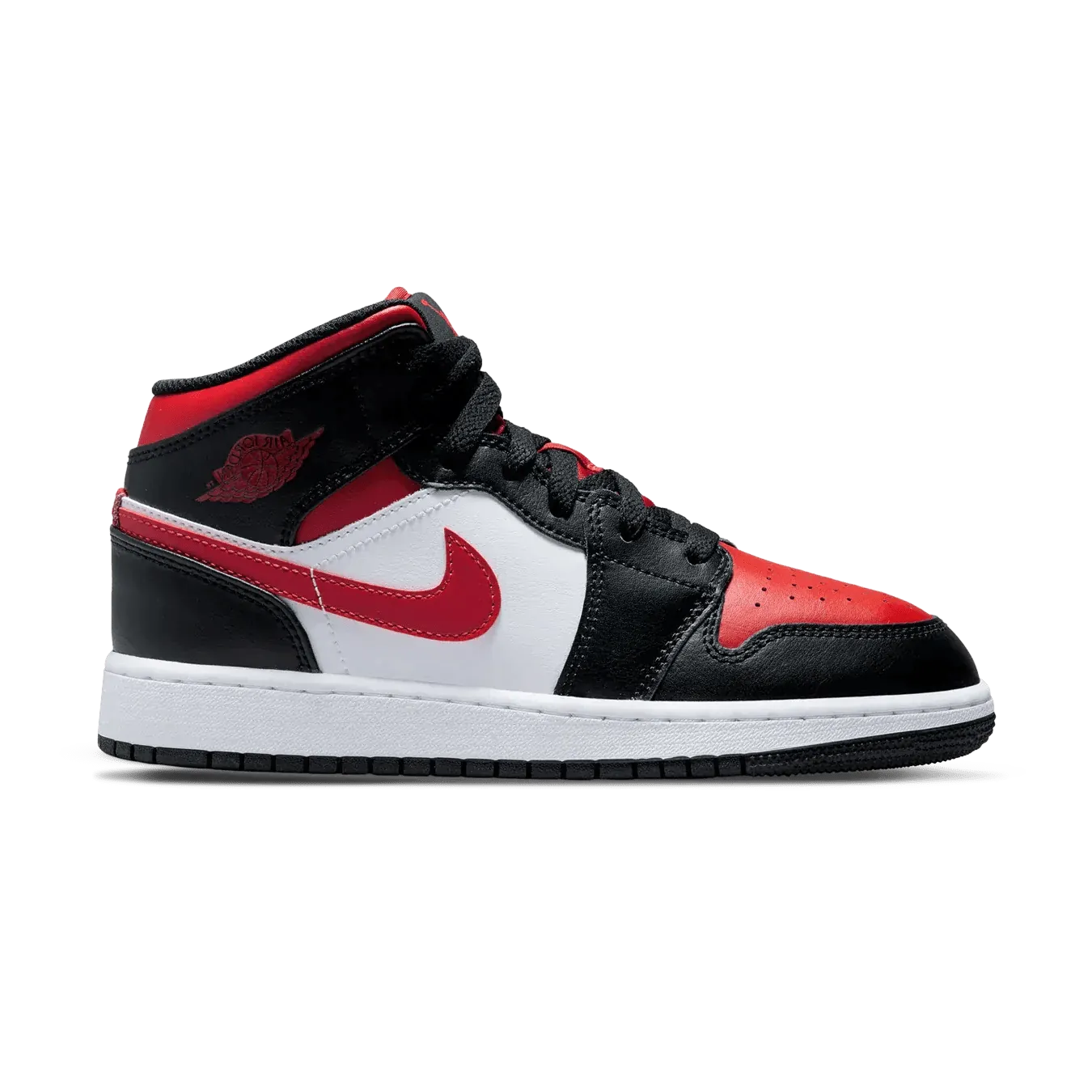 Nike Air Jordan 1 Mid  'Black Fire Red' - OUTLET