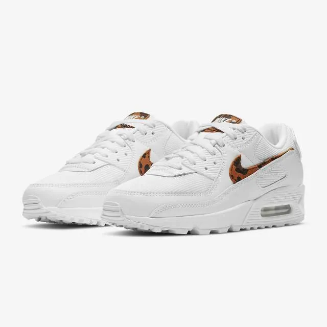 Nike Women's Air Max 90 AX (White/ Leopard Print Orange ...