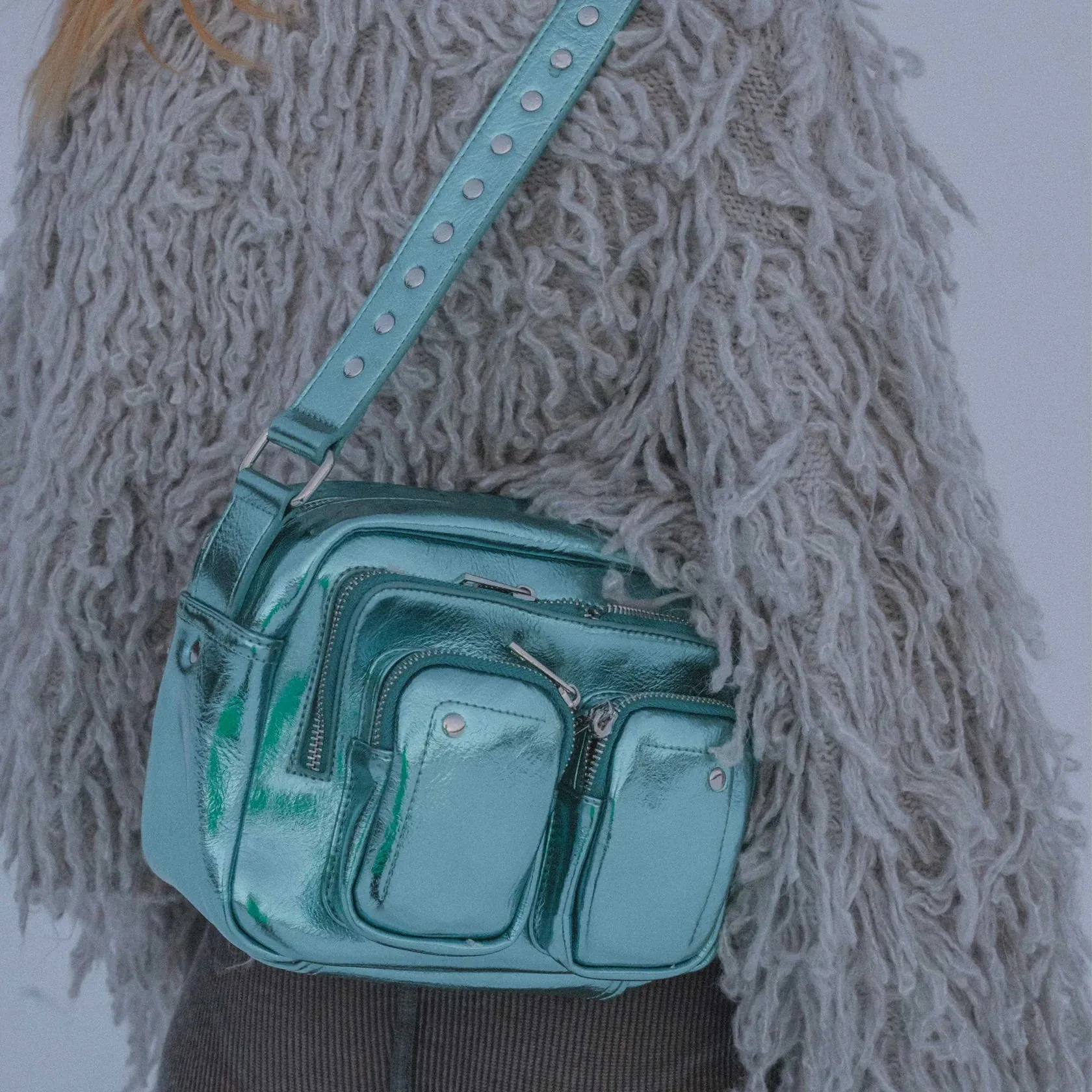 NUNOO | CROSSBODY MUJER | ELLIE RECYCLED COOL LIGHT BLUE LIGHT BLUE | AZUL