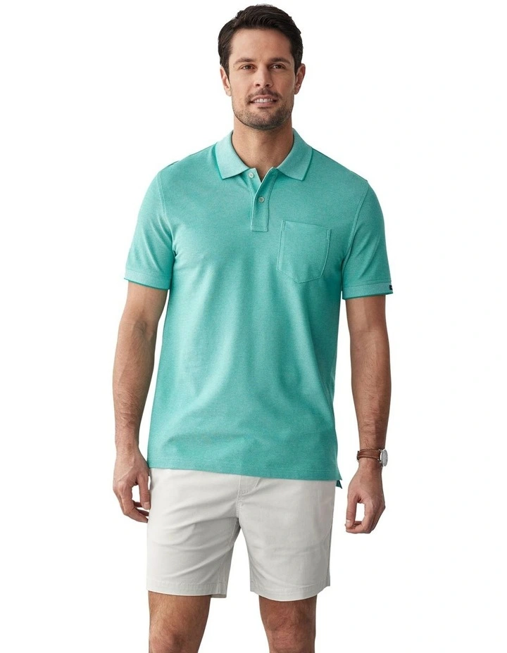 Oxford Performance Pocket Polo in Green