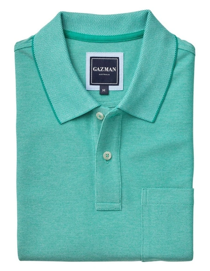 Oxford Performance Pocket Polo in Green