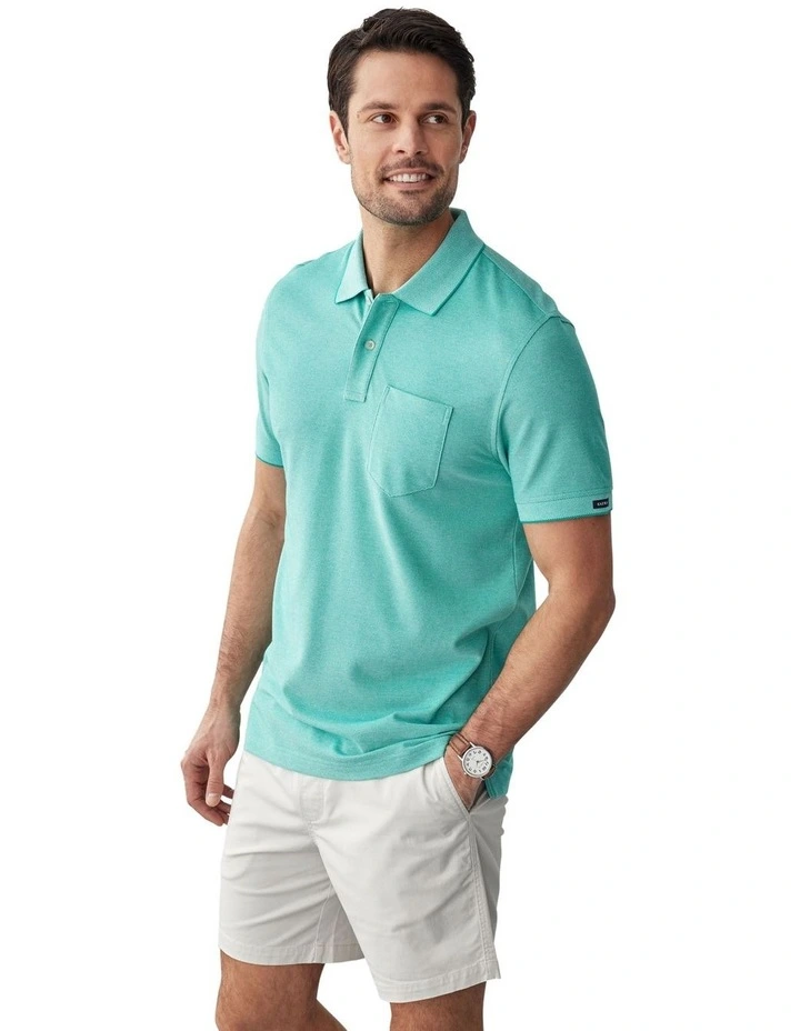 Oxford Performance Pocket Polo in Green