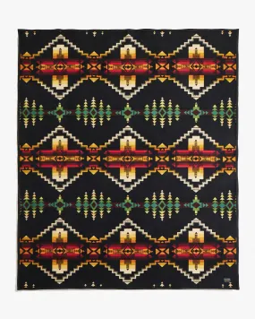 Pendleton Jacquard Napped Robe Wool Blanket - Four Corners