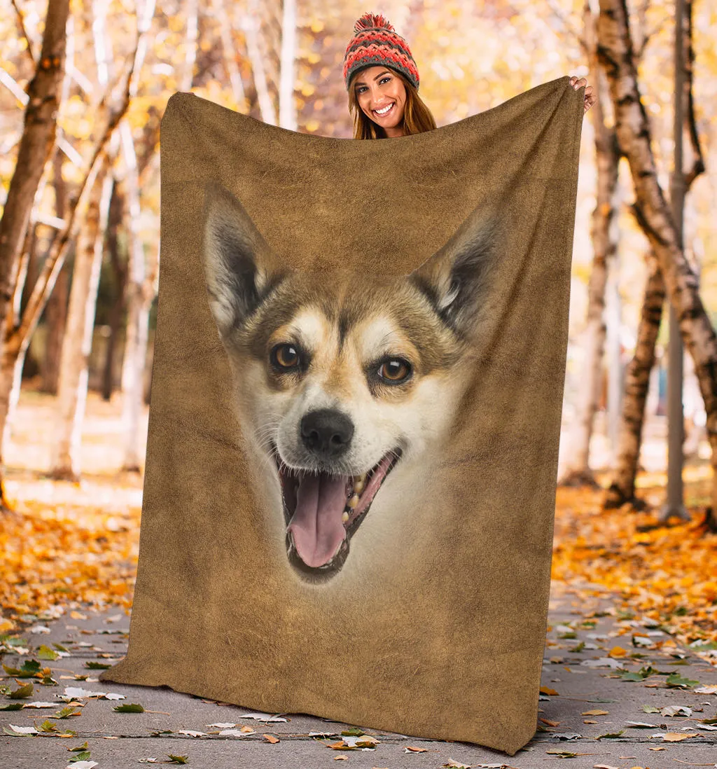 Premium Blanket Norwegian Lundehund Face Hair