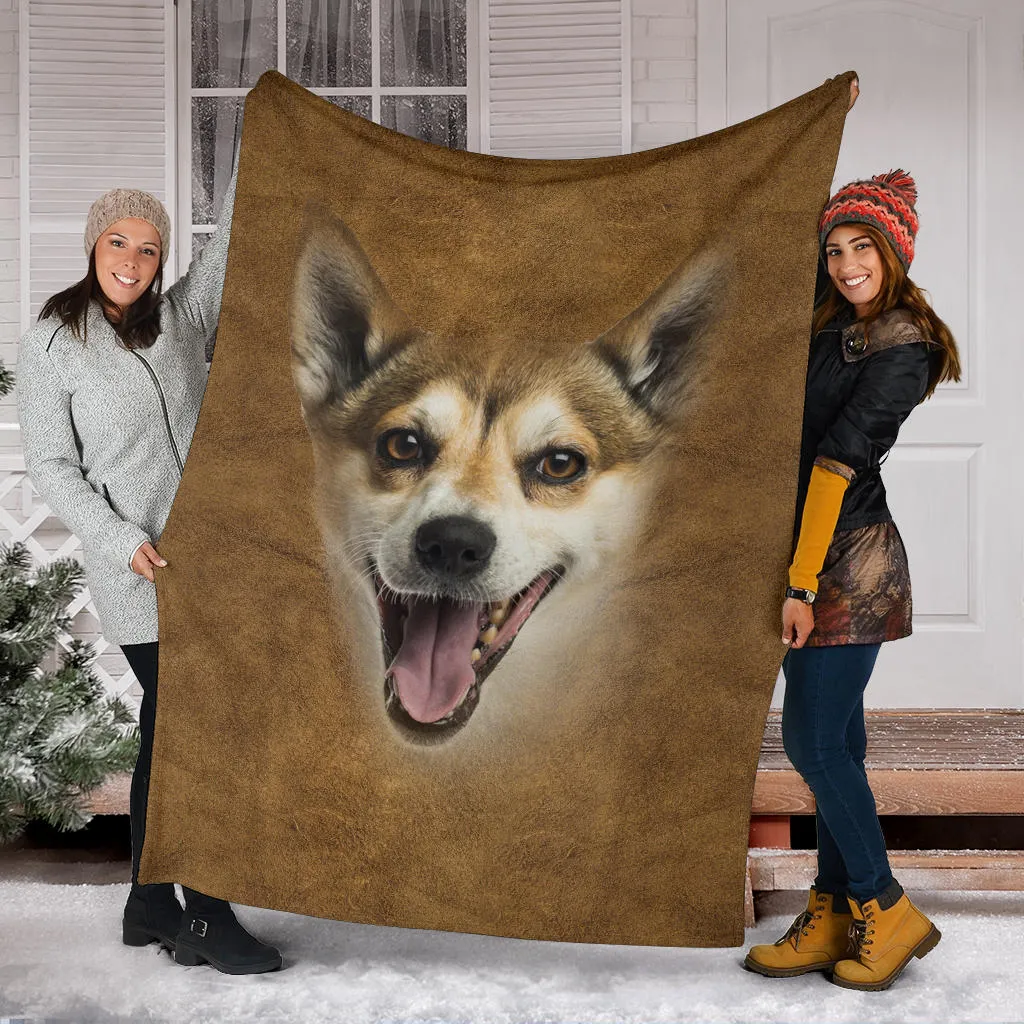 Premium Blanket Norwegian Lundehund Face Hair