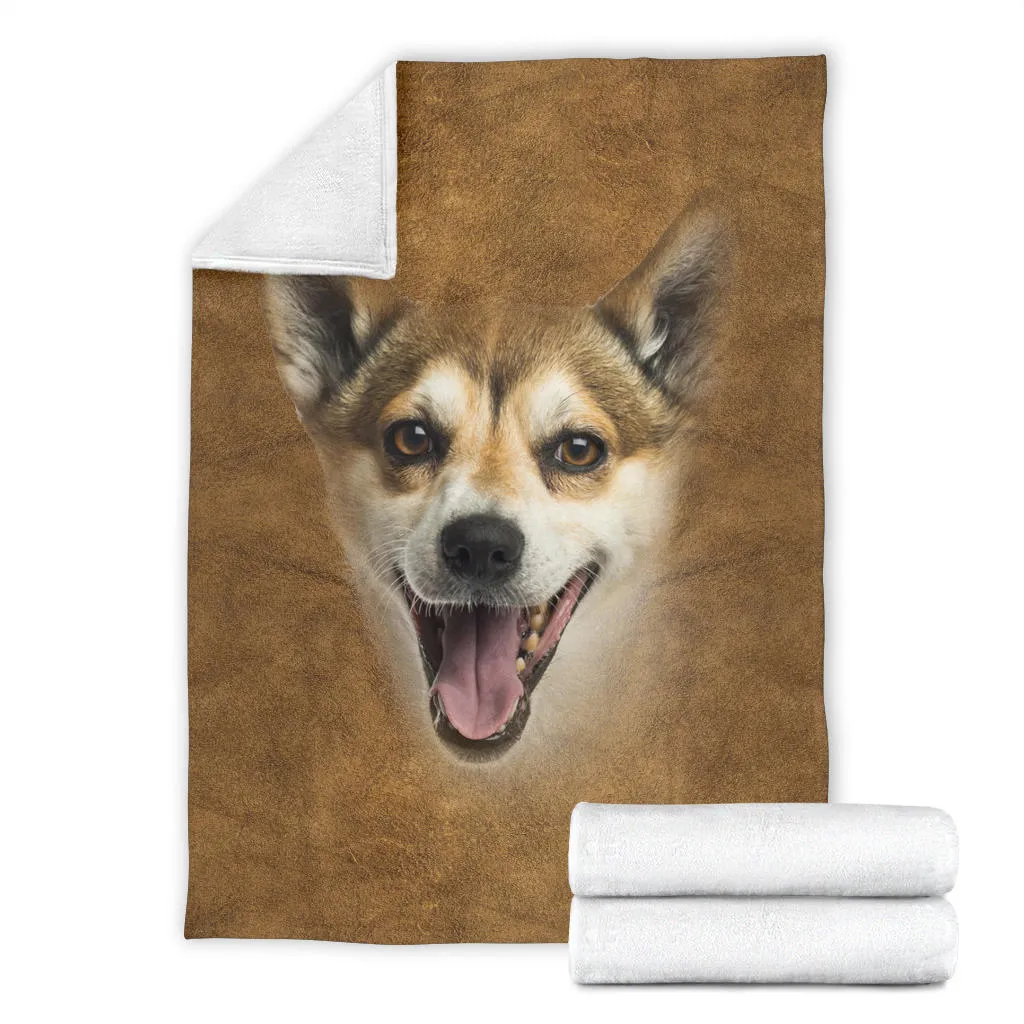 Premium Blanket Norwegian Lundehund Face Hair