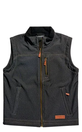 Rafter C Boy's Grey Soft Shell Zippered Vest