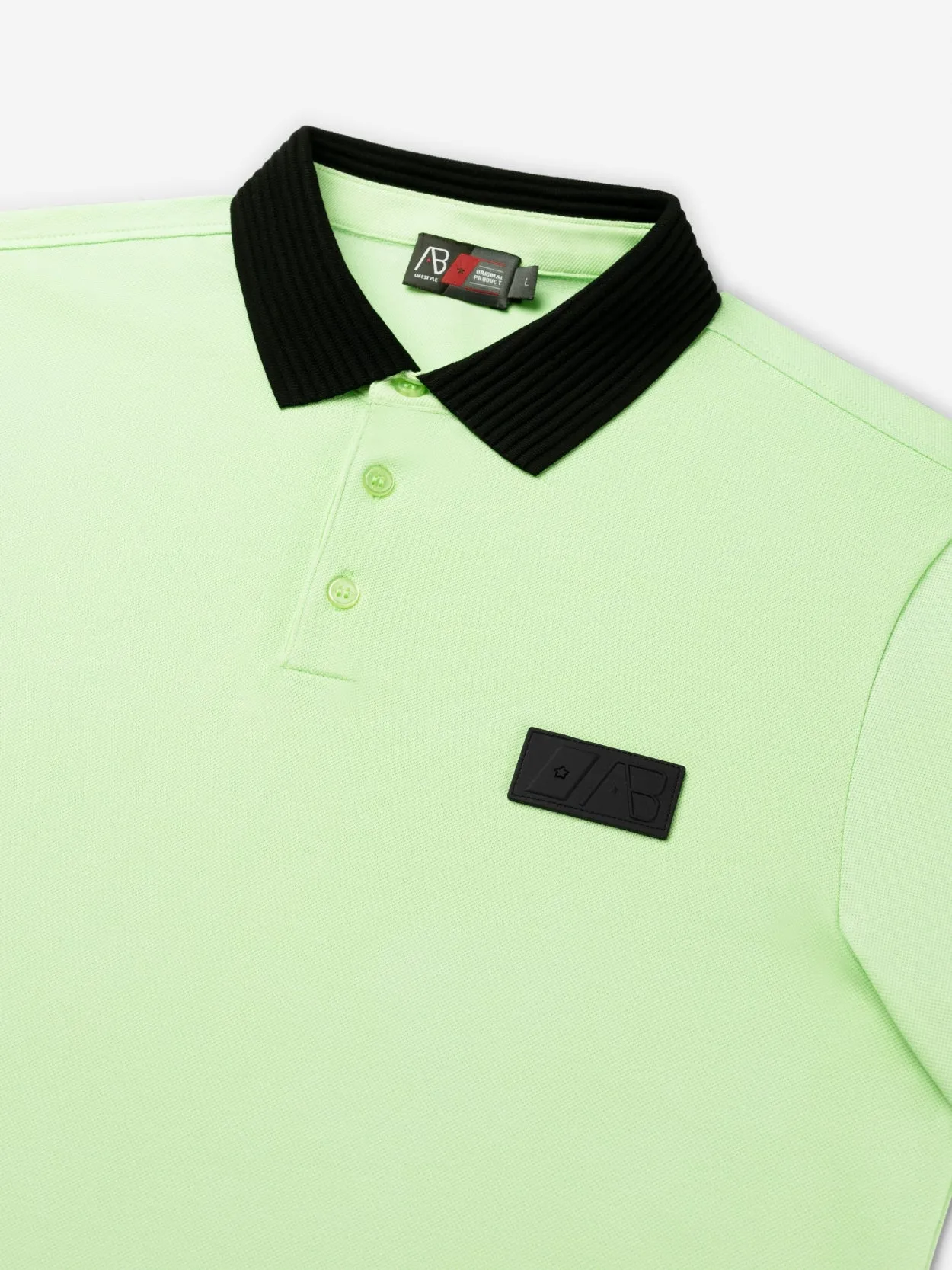 Regular Polo | Pastel Green / Jet Black