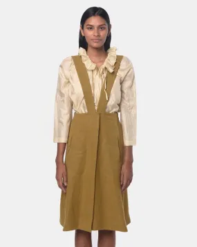 Renee Suspender Skirt in Ochre