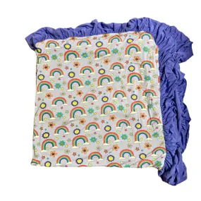 Retro Rainbow Bamboo Blanket