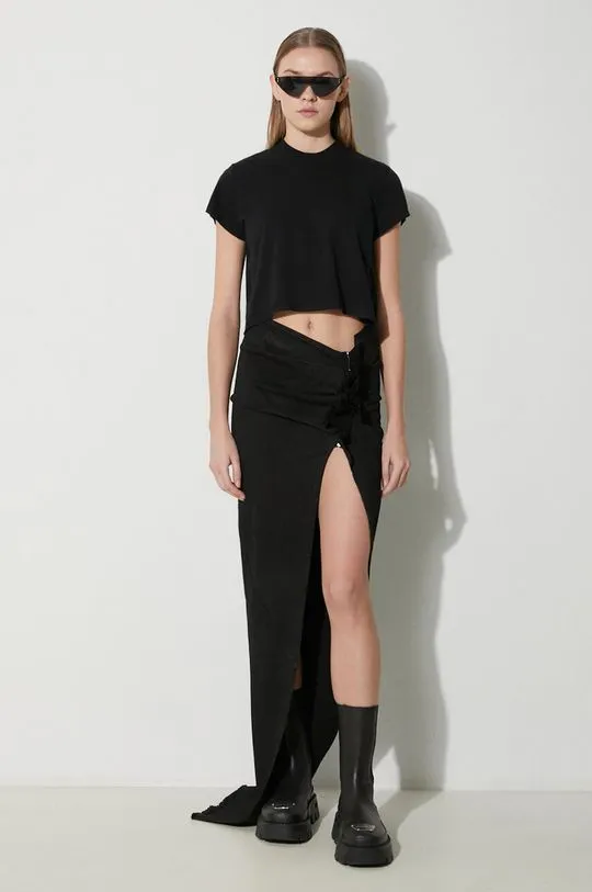 Rick Owens denim skirt Denim Skirt Edfu Skirt Long black color DS01D1348.SBB.09