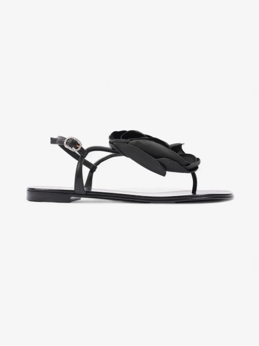 Rock 10 Infradito Rose Sandals Black Leather EU 37.5 UK 4.5