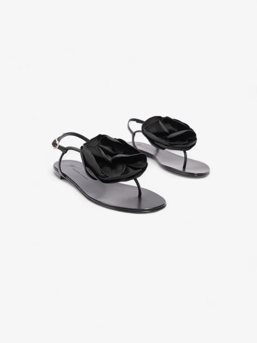 Rock 10 Infradito Rose Sandals Black Leather EU 37.5 UK 4.5