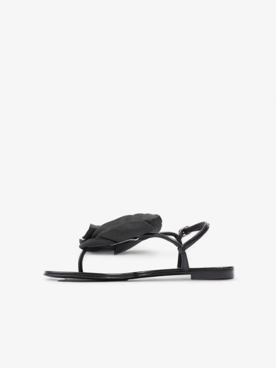 Rock 10 Infradito Rose Sandals Black Leather EU 37.5 UK 4.5