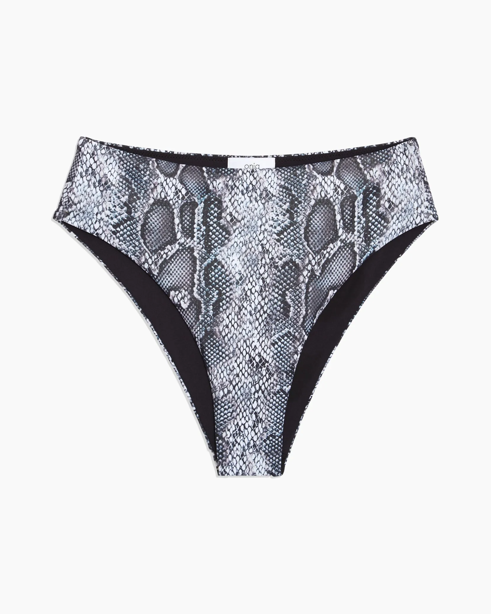 Sabrina Foil Snake Bikini Bottom | Grey