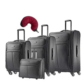 Samsonite Leverage LTE 5 Piece Carry-On Bundle | 20, 25, 29, Wheeled Garment Bag, Travel Pillow