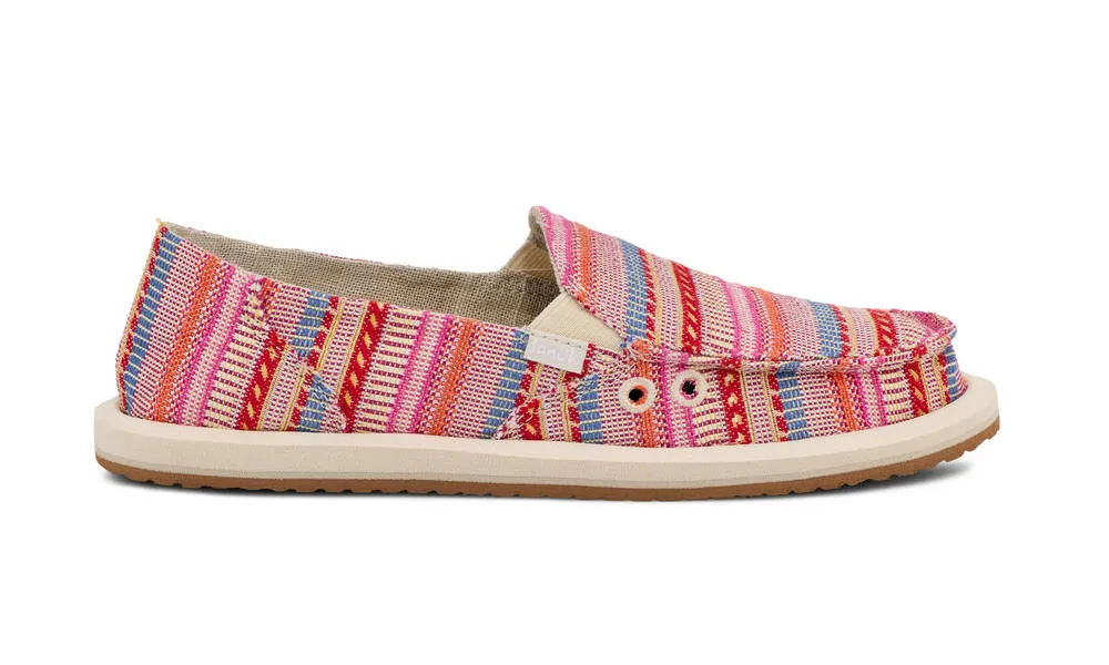 Sanuk Womens Donna Blanket Red Multi