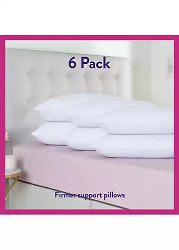 Slumberdown Super Support Cosy Nights Firm Support Pack of 6 Pillows | Kaleidoscope