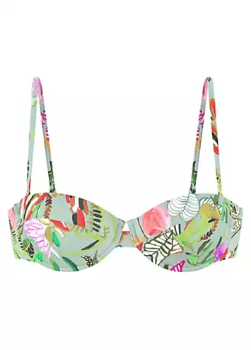 s.Oliver Underwired Floral Balconnet Bikini Top | Grattan