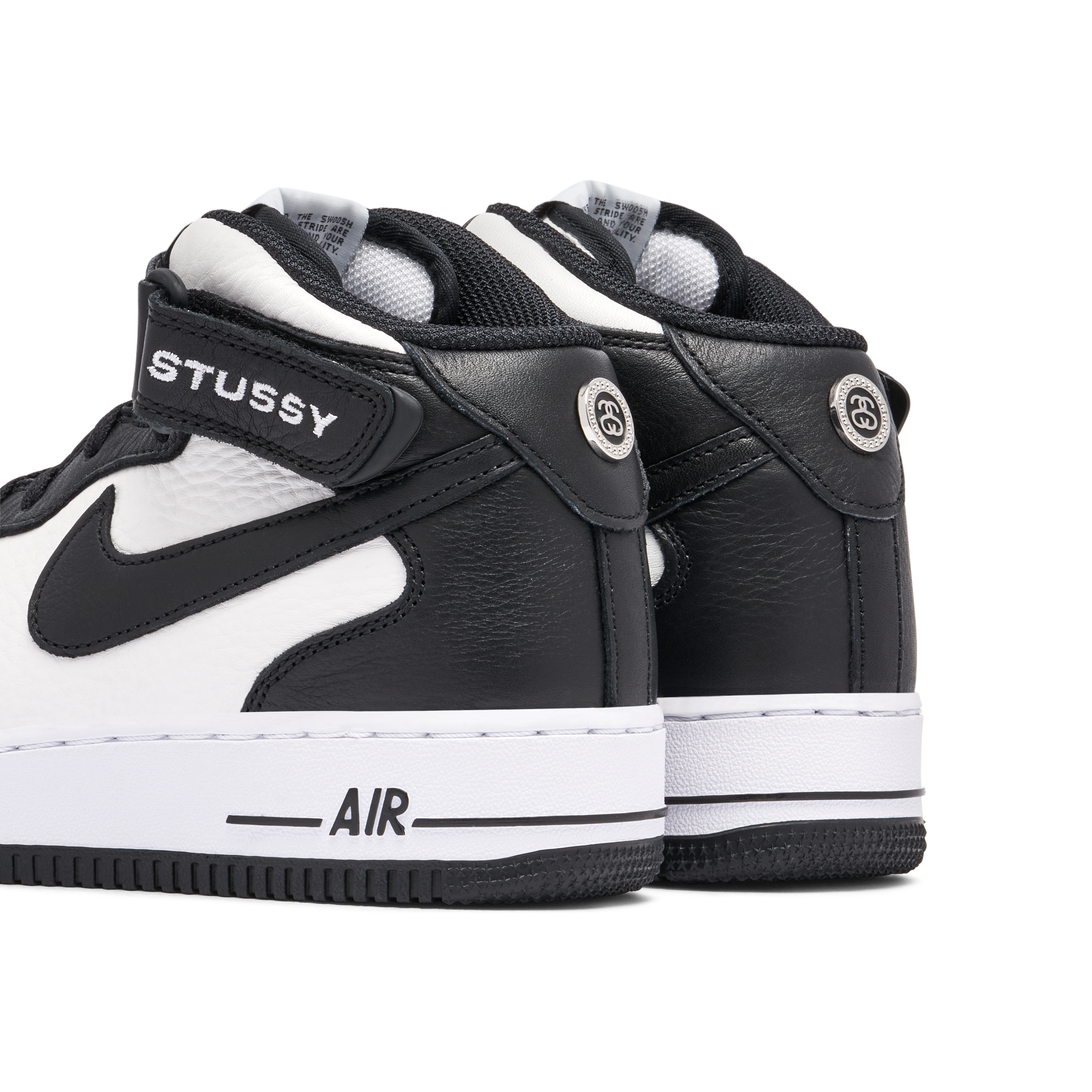 Stussy x Nike Air Force 1 Mid Black White | DJ7840-002 | Laced