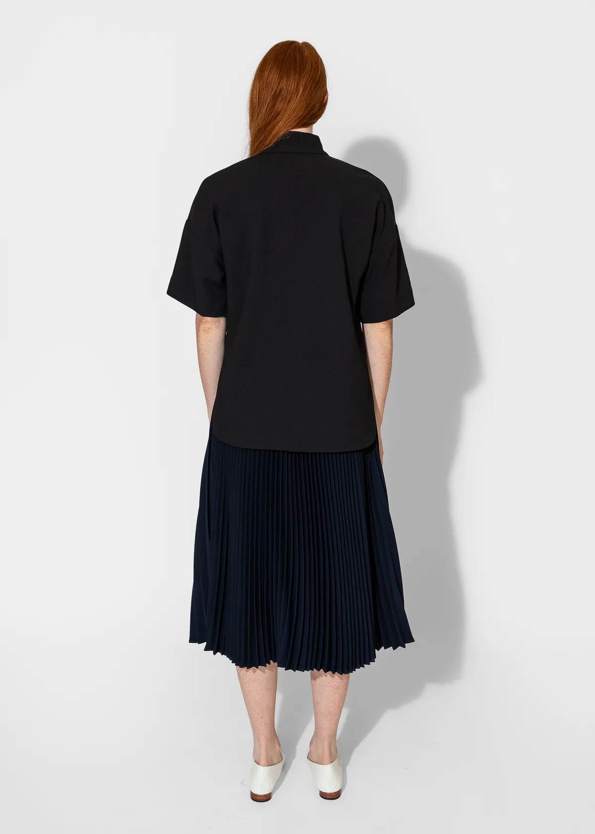 Sunburst Pleated Skirt - Midnight/Lime