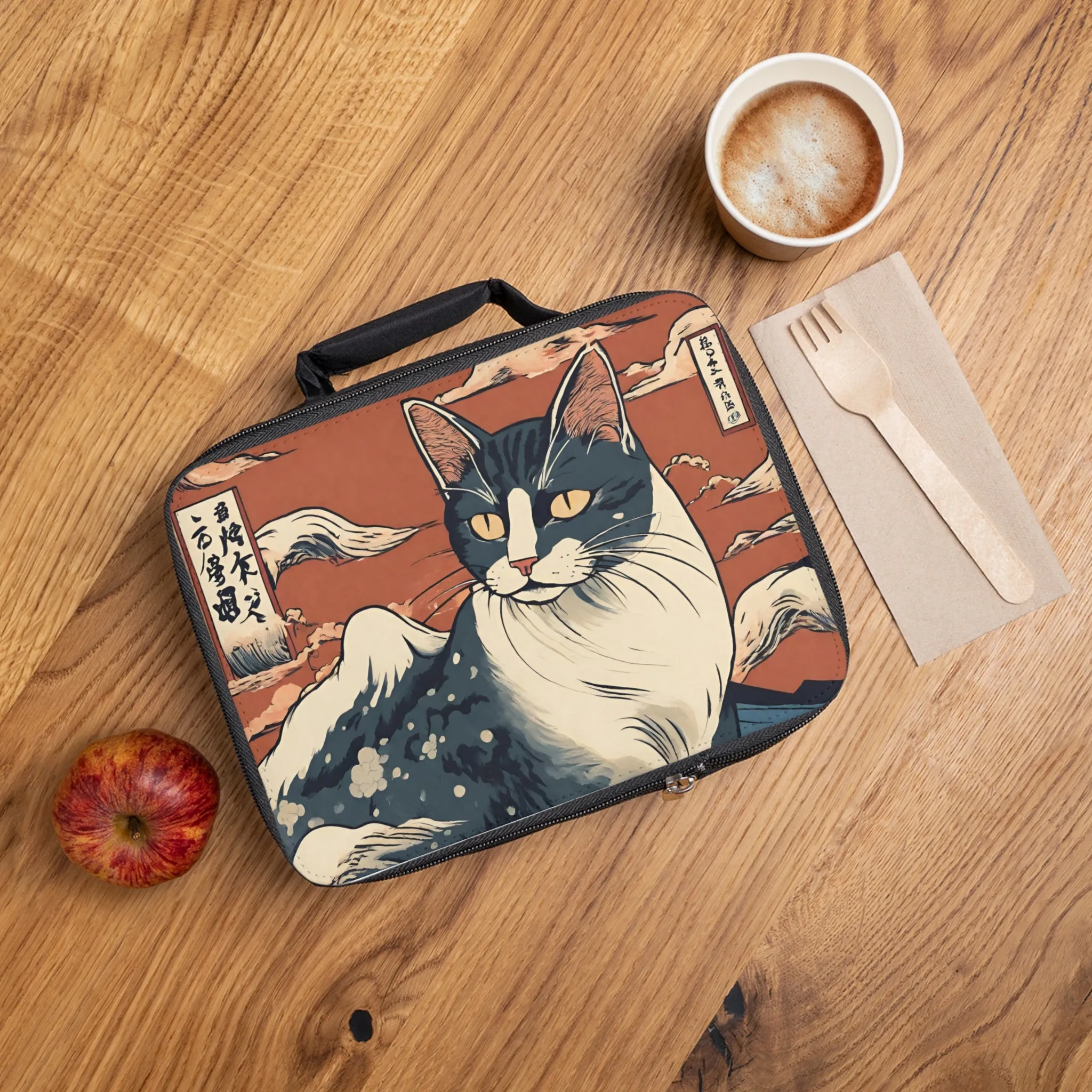 The Great Wave Cat Lunch Bag